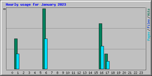 Hourly usage for January 2023