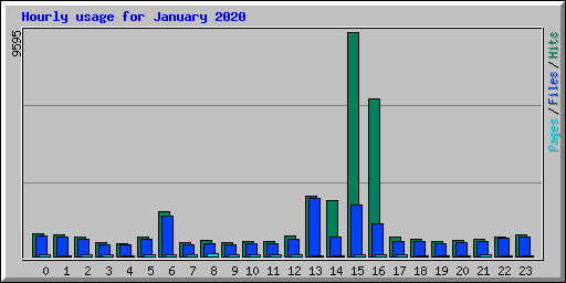Hourly usage for January 2020