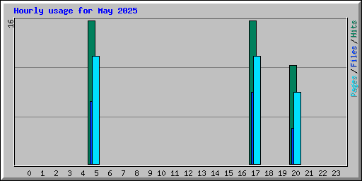 Hourly usage for May 2025