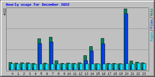 Hourly usage for December 2022