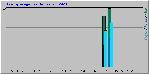 Hourly usage for November 2024