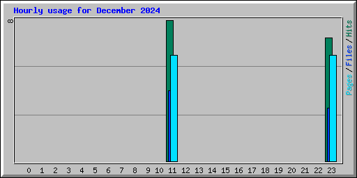 Hourly usage for December 2024