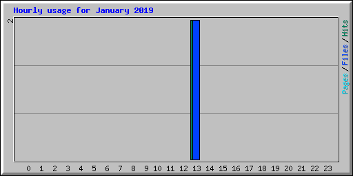 Hourly usage for January 2019
