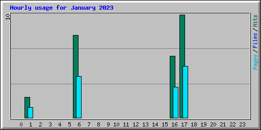 Hourly usage for January 2023