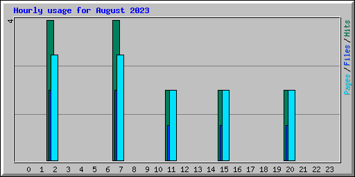 Hourly usage for August 2023