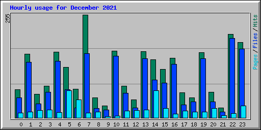 Hourly usage for December 2021