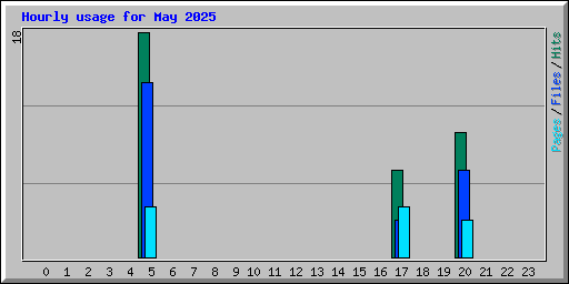 Hourly usage for May 2025