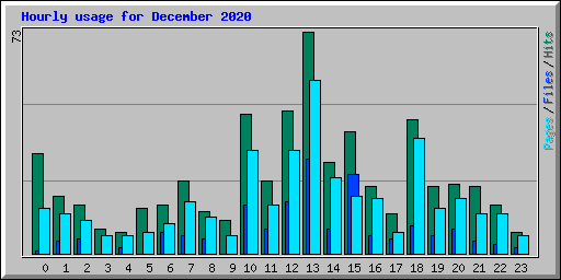 Hourly usage for December 2020