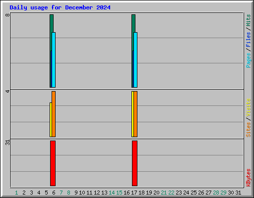 Daily usage for December 2024