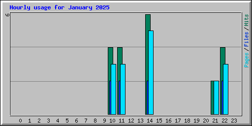 Hourly usage for January 2025