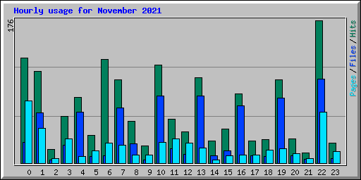Hourly usage for November 2021