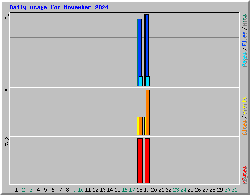 Daily usage for November 2024