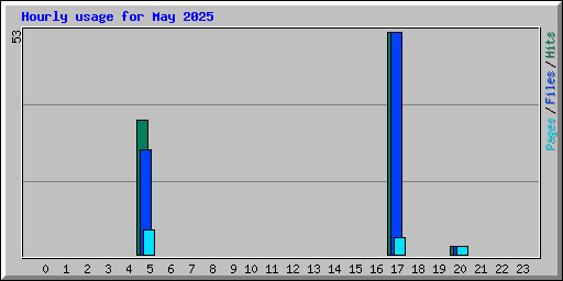 Hourly usage for May 2025
