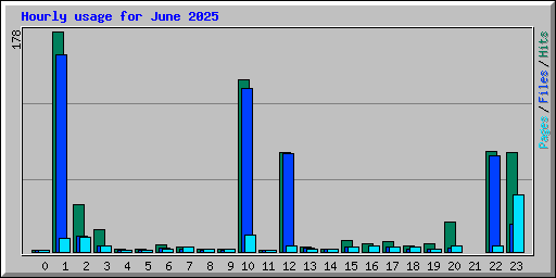 Hourly usage for June 2025