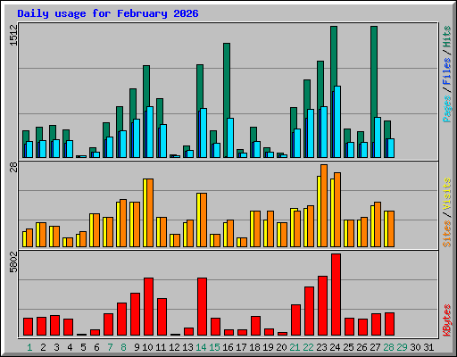 Daily usage for February 2026