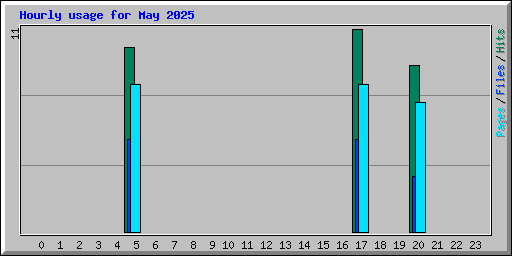 Hourly usage for May 2025