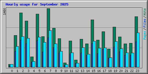 Hourly usage for September 2025
