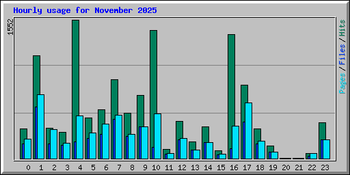 Hourly usage for November 2025