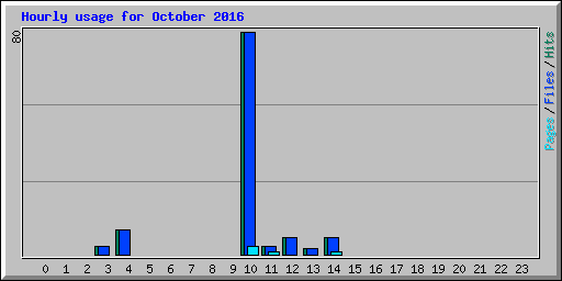 Hourly usage for October 2016