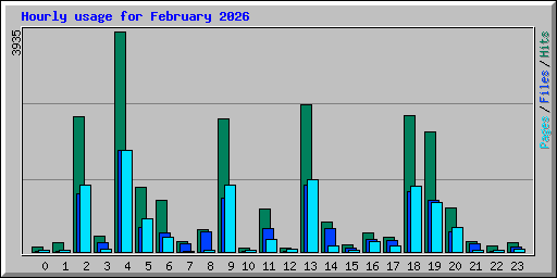 Hourly usage for February 2026