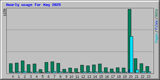Hourly usage for May 2025