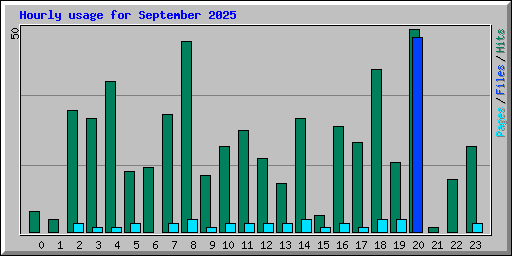 Hourly usage for September 2025