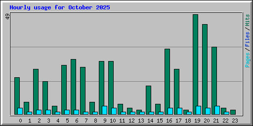 Hourly usage for October 2025