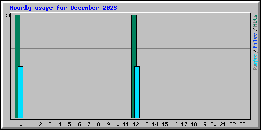 Hourly usage for December 2023