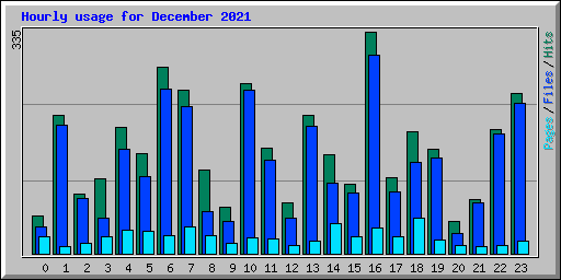 Hourly usage for December 2021
