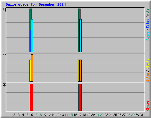 Daily usage for December 2024