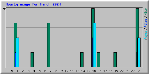 Hourly usage for March 2024