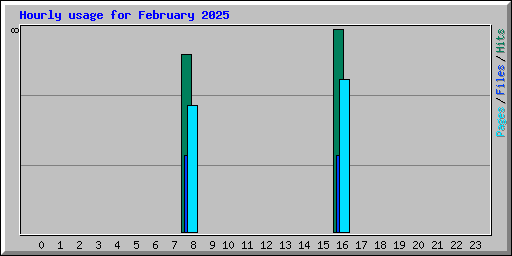 Hourly usage for February 2025