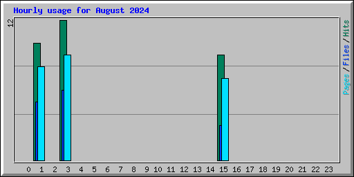 Hourly usage for August 2024