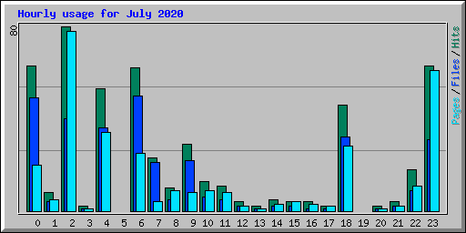 Hourly usage for July 2020