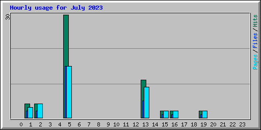Hourly usage for July 2023
