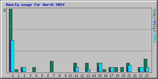 Hourly usage for March 2024