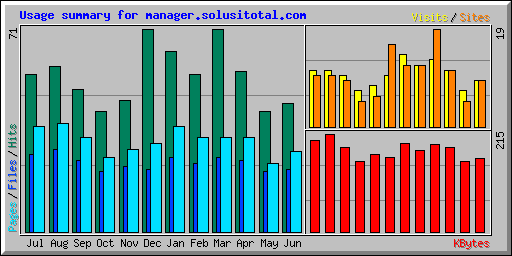 Usage summary for manager.solusitotal.com