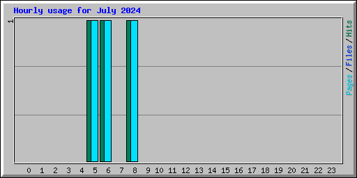 Hourly usage for July 2024