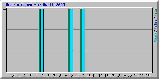 Hourly usage for April 2025