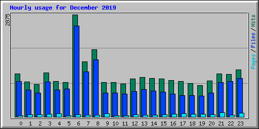 Hourly usage for December 2019