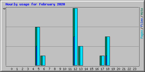 Hourly usage for February 2020
