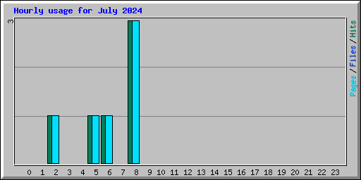 Hourly usage for July 2024
