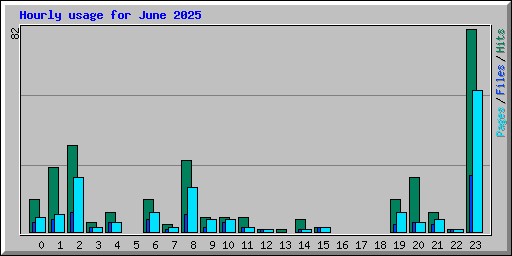 Hourly usage for June 2025