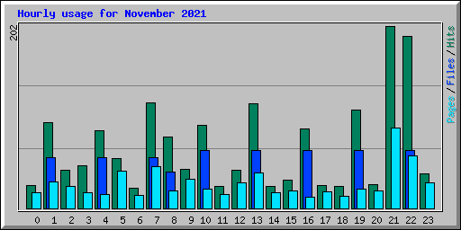Hourly usage for November 2021