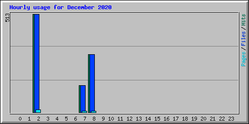 Hourly usage for December 2020
