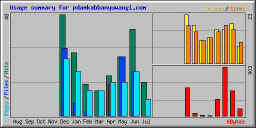 Usage summary for pdamkabbanyuwangi.com