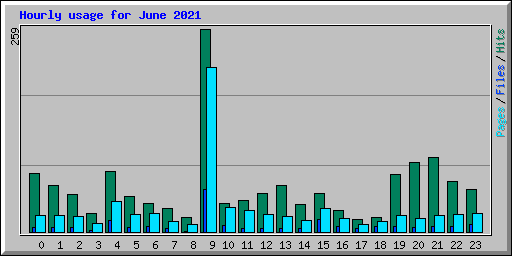 Hourly usage for June 2021