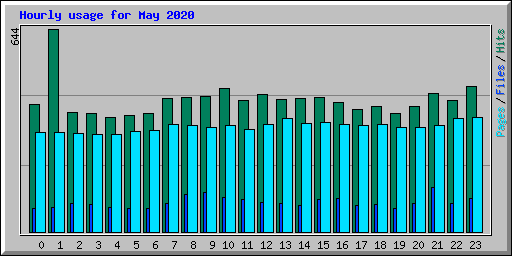 Hourly usage for May 2020