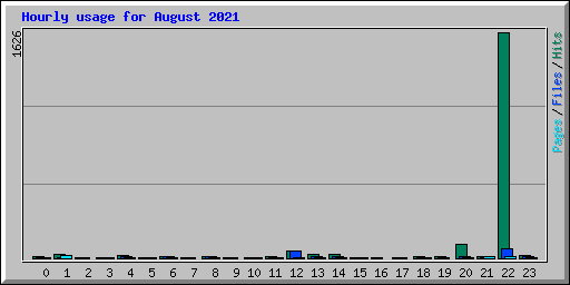 Hourly usage for August 2021