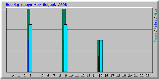 Hourly usage for August 2023